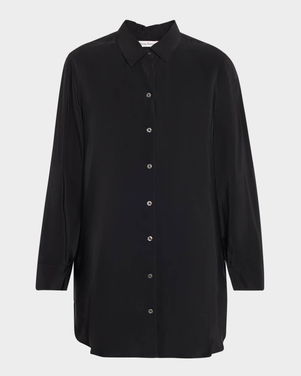 Calypso Crepe Boyfriend Shirt